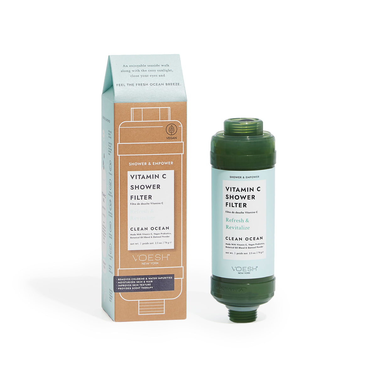 VITAMIN C SHOWER FILTER - CLEAN OCEAN: Refresh & Revitalize